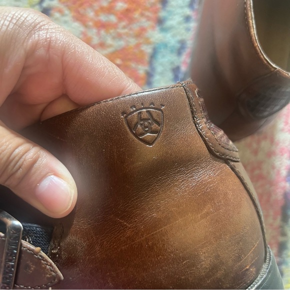 ARIAT - Women's Western Leather Buckle Strap Ankle Boots SIZE 9 - Picture 10 of 10